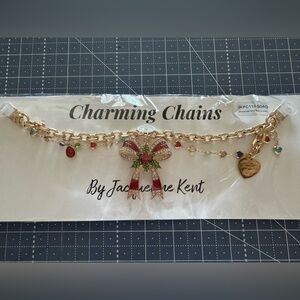 Jacqueline Kent double  purse chain and charms. BRAND NEW!!